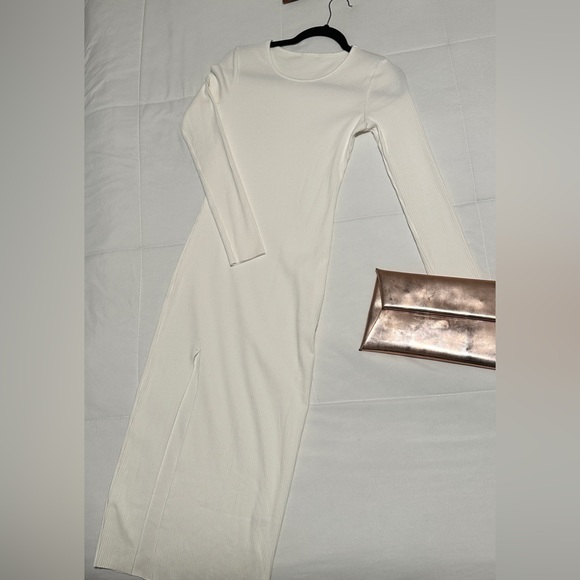 Fashion Nova White Ribbed Dress - Picture 4 of 4